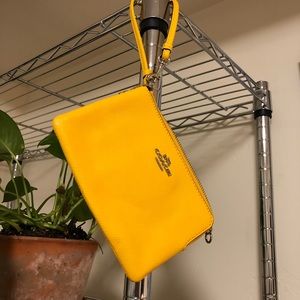 NWOT Coach Wristlet Yellow